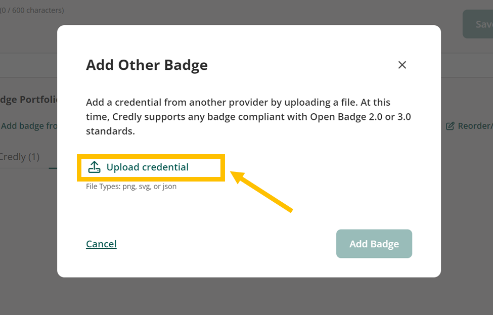 How to Add an Outside Badge to Your Credly Profile – Credly, Inc.